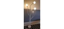 lampadaire blanc design 5 feux sur bras articulés