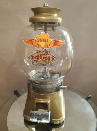 Distributeur chewing gum et bonbon 1940 a 50 . silver king f