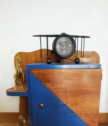Chevet art déco bleu canard