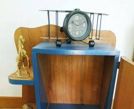 Chevet art déco bleu canard