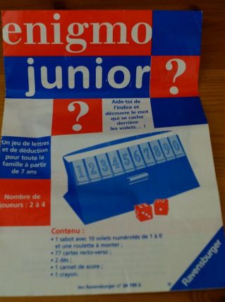 Jeu Enigmo junior
