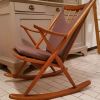 Rocking-chair vintage No. 182 de Reenskaug, fauteuil vintage
