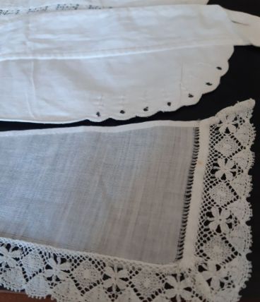 Lots de 5 anciens cols blanc