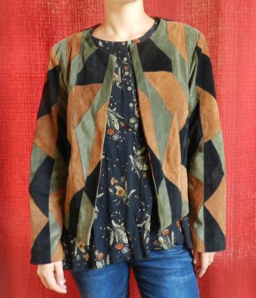 Veste en suede vintage 70'