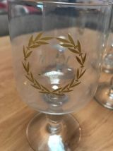 Lot 6 verres à bière " 1664 de Kronenbourg " 25 cl , décor l