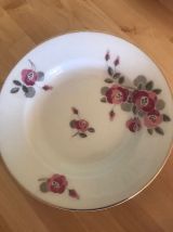 Assiettes en porcelaine vintage decor fleurs modernes