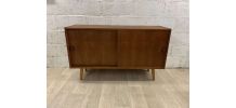 Enfilade scandinave semi-longue vintage en teck, années 60