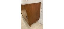 Enfilade scandinave semi-longue vintage en teck, années 60