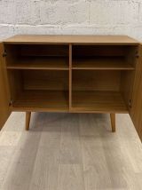 Buffet scandinave vintage en teck avec portes pleines, 1960s