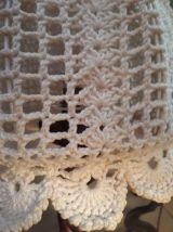 lampe  bois massif tourner  et abat jour coton au crochet 19