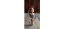 Ancien bouchon à système en bois sculpté (ANRI)