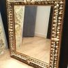 Miroir en coquillages sur cadre ancien 