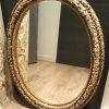 Grand miroir ovale en coquillages 