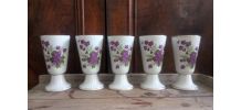 Ensemble de 5 mazagrans en porcelaine 