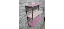 etagere string rose 2 tons  montants noir  47x49x16 tres bel