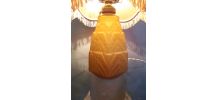 lampe signé  cla art deco en verre  opaque moulé  1930      