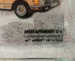 Vide Poche Publicité MERCEDES-BENZ 350 SL (Mercedes Benz 62 
