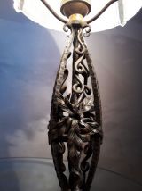 lampe fer forgé dans le style edgar brandt ,paul kiss ,non s