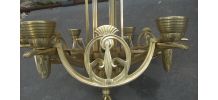 Lustre en bronze et laiton époque art déco