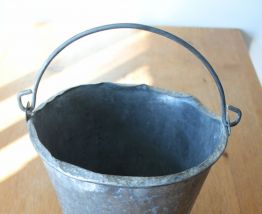 Seau acier galvanisé zinc années 60/70