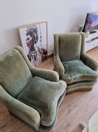 Fauteuils à frange vintage