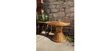 Petite table rotin 