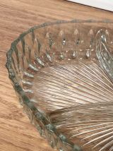 Plat à apéritif à compartiments en verre