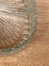 Plat à apéritif à compartiments en verre