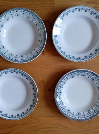 Assiettes creuses dépareillées Moulin des Loups et Hamage, l