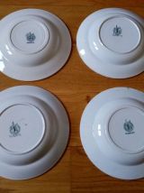 Assiettes creuses dépareillées Moulin des Loups et Hamage, l