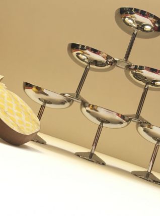 Lot de 6 jolies coupes à glaces en inox vintage
