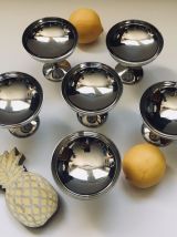 Lot de 6 jolies coupes à glaces en inox vintage