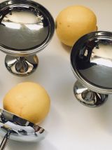 Lot de 6 jolies coupes à glaces en inox vintage