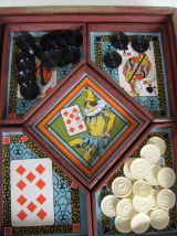 Jeux nain jaune bois vintage Wery notice sans carte pions