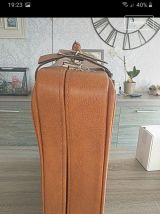 Valise en cuir marron