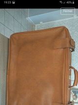 Valise en cuir marron