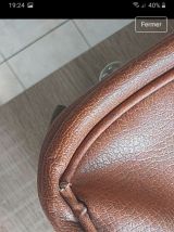 Valise en cuir marron