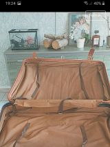 Valise en cuir marron