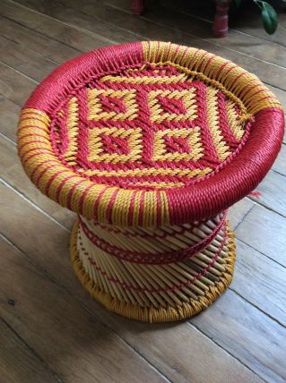 Tabouret vintage osier