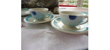 Service déjeuner Gien Fleur bleue vintage