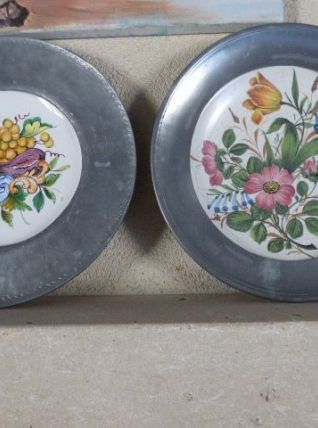 Assiettes décorative Etain et Céramique