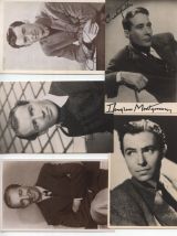 collection de cartes vintage avec les stars de Hollywood