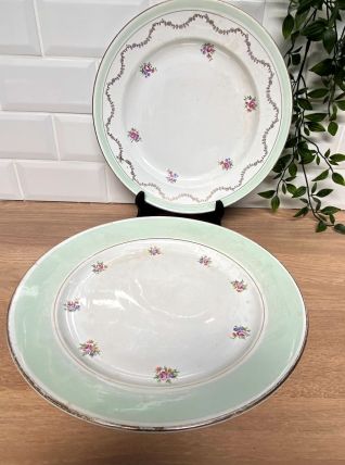 Set de 2 plats de service dépareillés