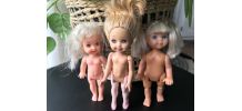 3 mini poupées vintage "Pattie, Pauline, Perrine "