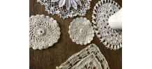 Lot de 5 napperons vintage