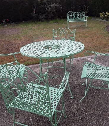 SALON JARDIN EN FONTE