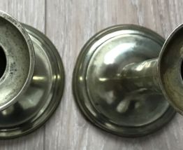2 bougeoirs en laiton réglable