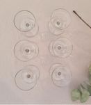 6 petits verres a pieds ballon