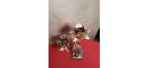 chandelier  en fer motif   fleural et pied  en fonte d acier