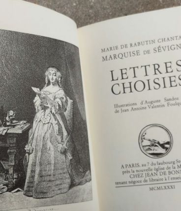 Livre collection Jean de Bonnot-Lettres de Mme de Sévigné